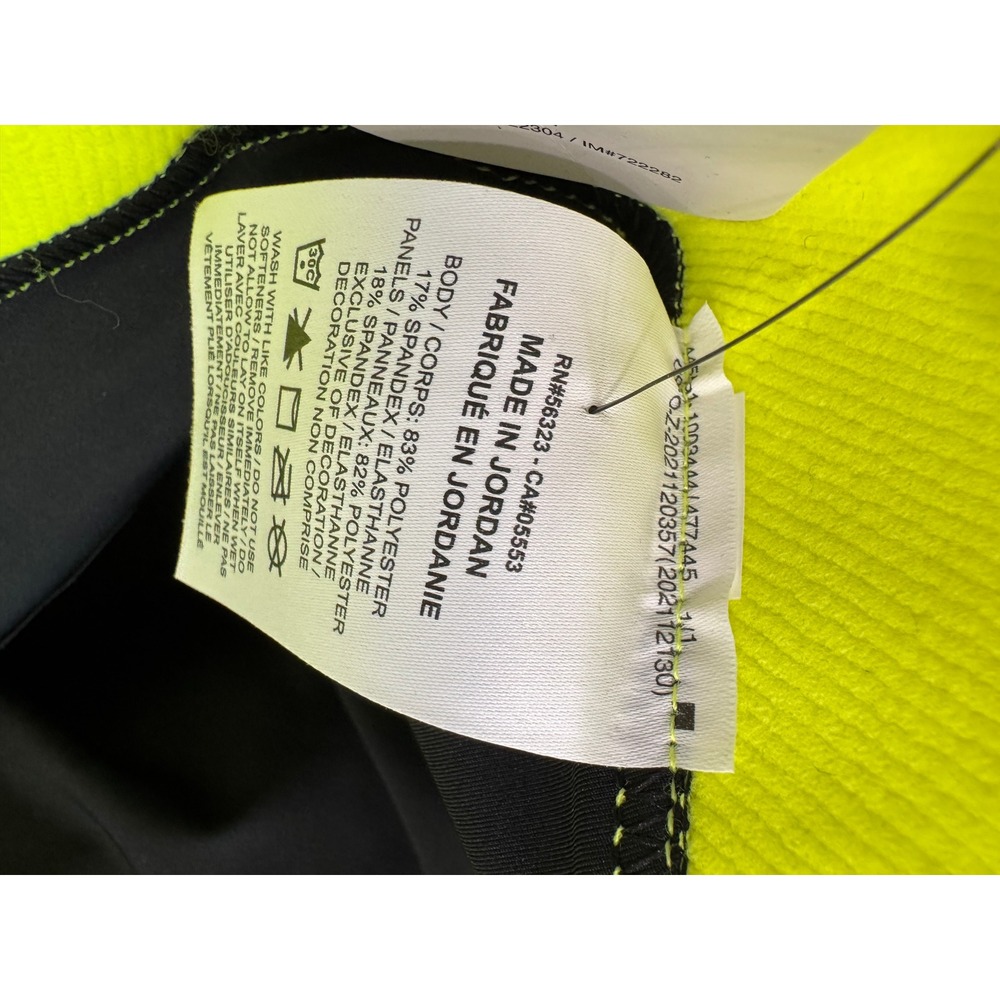 Nike Pro Womens Mid Rise Full Length Training Leggings Black Volt CZ9779-013 M - Picture 8 of 8